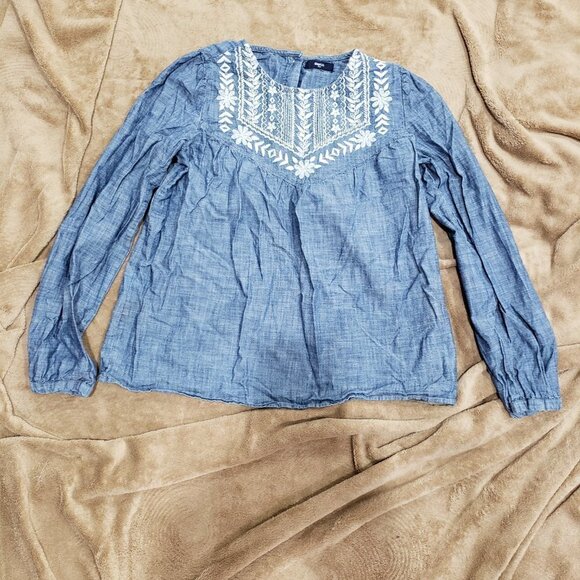 Gapkids, Size XXL Girl’s Long Sleeve Blue top with  White design - Picture 1 of 7